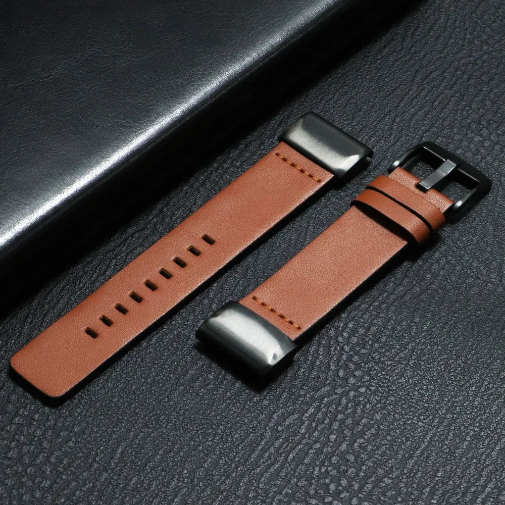 Leather Watch Band with Quick Release 20mm 22mm 26mm Smartwatch Wristband Unisex Brown Black Blue Adjustable | Sansoti