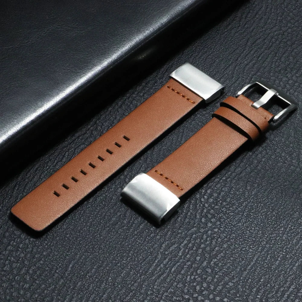 Leather Watch Band with Quick Release 20mm 22mm 26mm Smartwatch Wristband Unisex Brown Black Blue Adjustable | Sansoti
