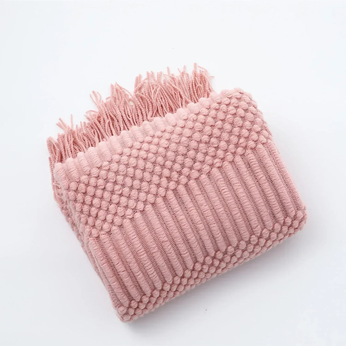 Knitted Acrylic Throw, Soft and Warm, Scandinavian Pattern, Sofa Blanket, Bedroom and Living Room Decorative Blanket | Sansoti