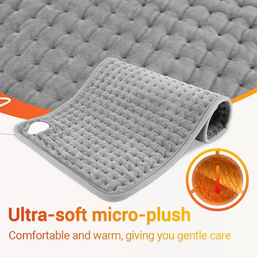 Electric Heating Belt Microplush 59x30cm Adjustable 9 Heat Settings Timer Back Abdomen Lower Back Pain Relief | Sansoti