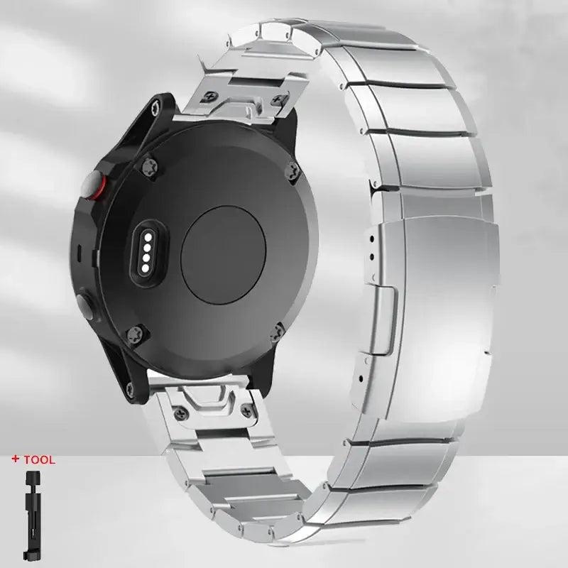 Stalen Horlogeband met Snelsluiting voor Smartwatch 22mm 26mm Verstelbaar Metalen Polsband Universeel | Sansoti