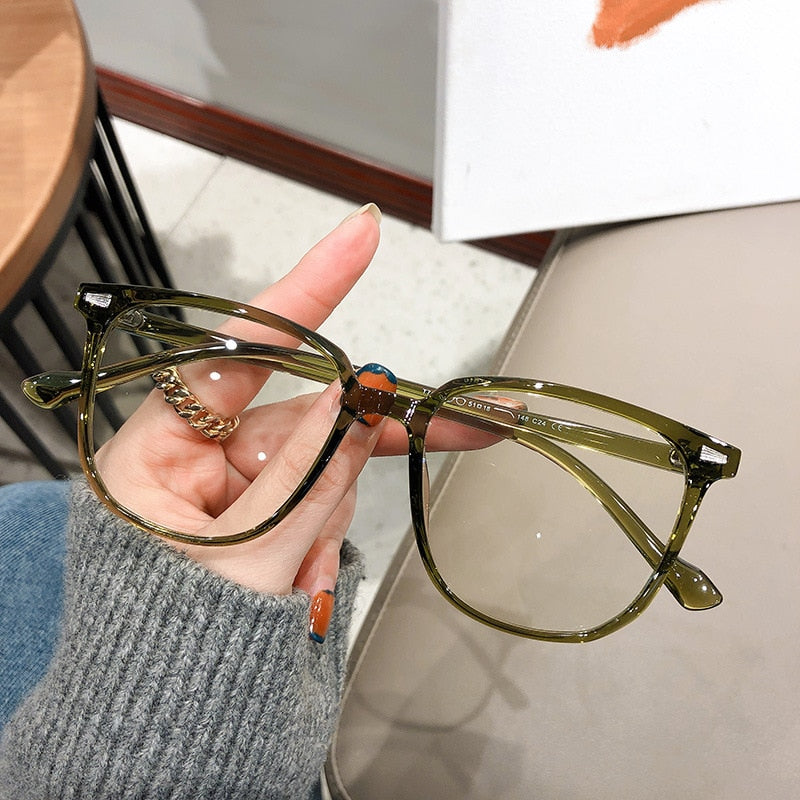 Dioptrie Bril voor Bijziendheid met Anti-Blauw Lichtfilter | Unisex Oversized Montuur | Vermindert Oogvermoeidheid | Sansoti