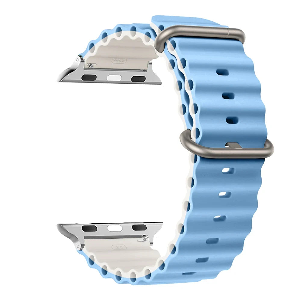 Water-Resistant Breathable Silicone Smartwatch Band Unisex Watch Band Sports Band Replacement Wristband | Sansoti