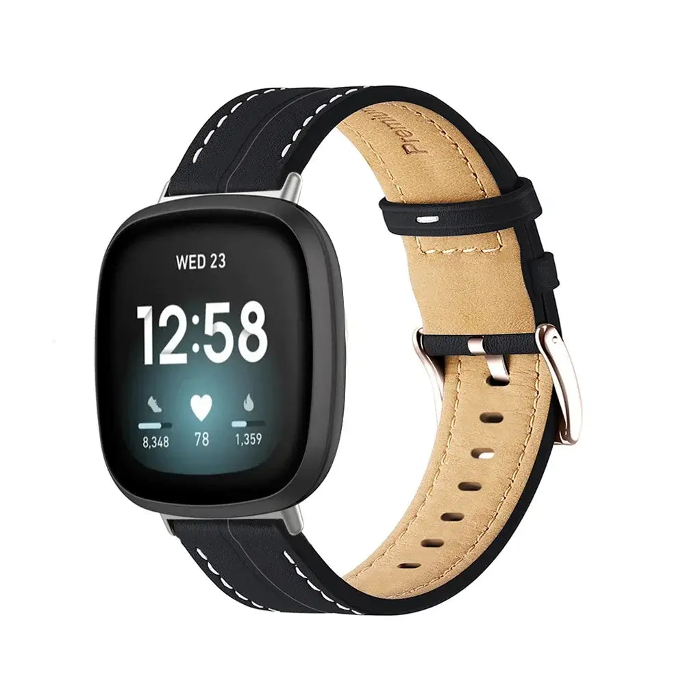 Bracelet de smartwatch en cuir réglable, bracelet de montre en cuir premium élégant, bracelet de remplacement, accessoire | Sansoti