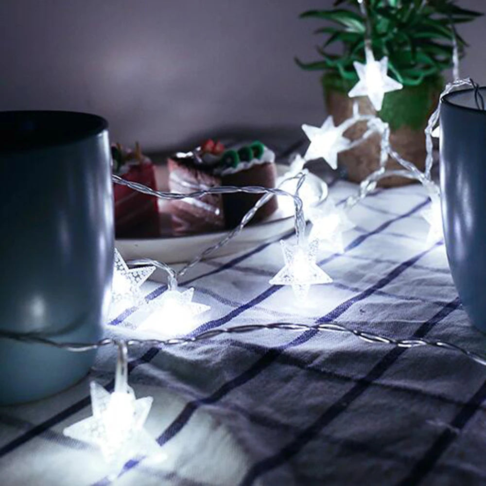 Sterren Lichtslinger LED Sfeerverlichting voor Tuin Terras Feest Binnen Buiten Decoratie Sfeerlamp Feestverlichting | Sansoti