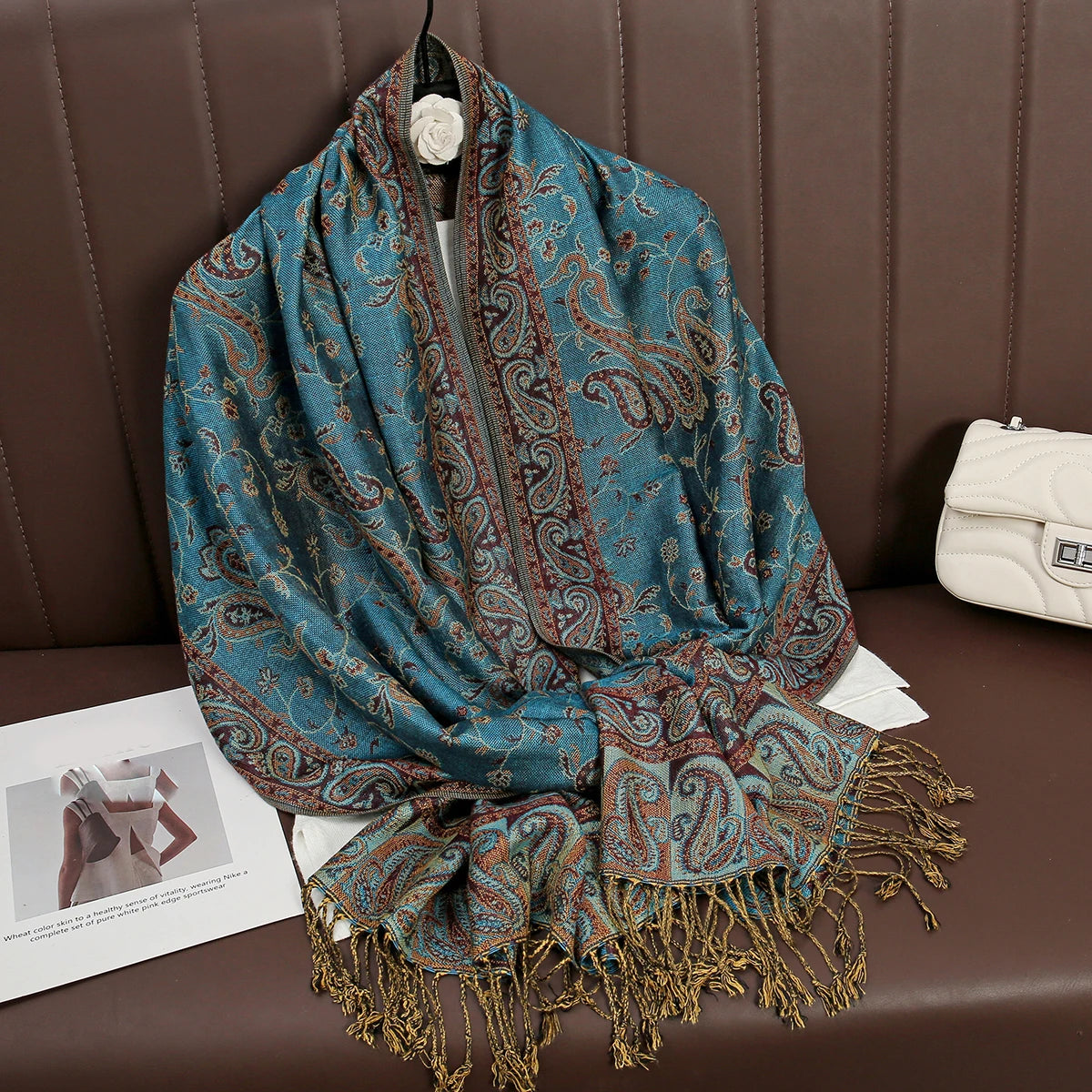 Pashmina Omslagdoek Kasjmier-look Dames 70x190cm Zachte Wintersjaal Vier Seizoenen Warm Foulard Elegante Sjaal | Sansoti