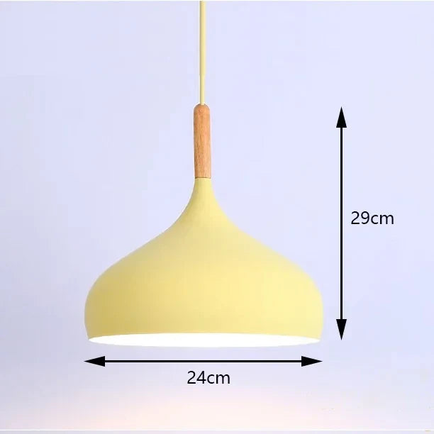 Aluminium-Pendelleuchte mit E27-Fassung in 8 modernen Farben | Sansoti