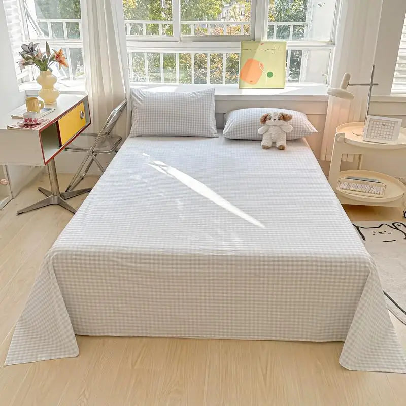 Sansoti | Percale Cotton Bedding Set | 100% Organic | Breathable & Soft | 3-piece