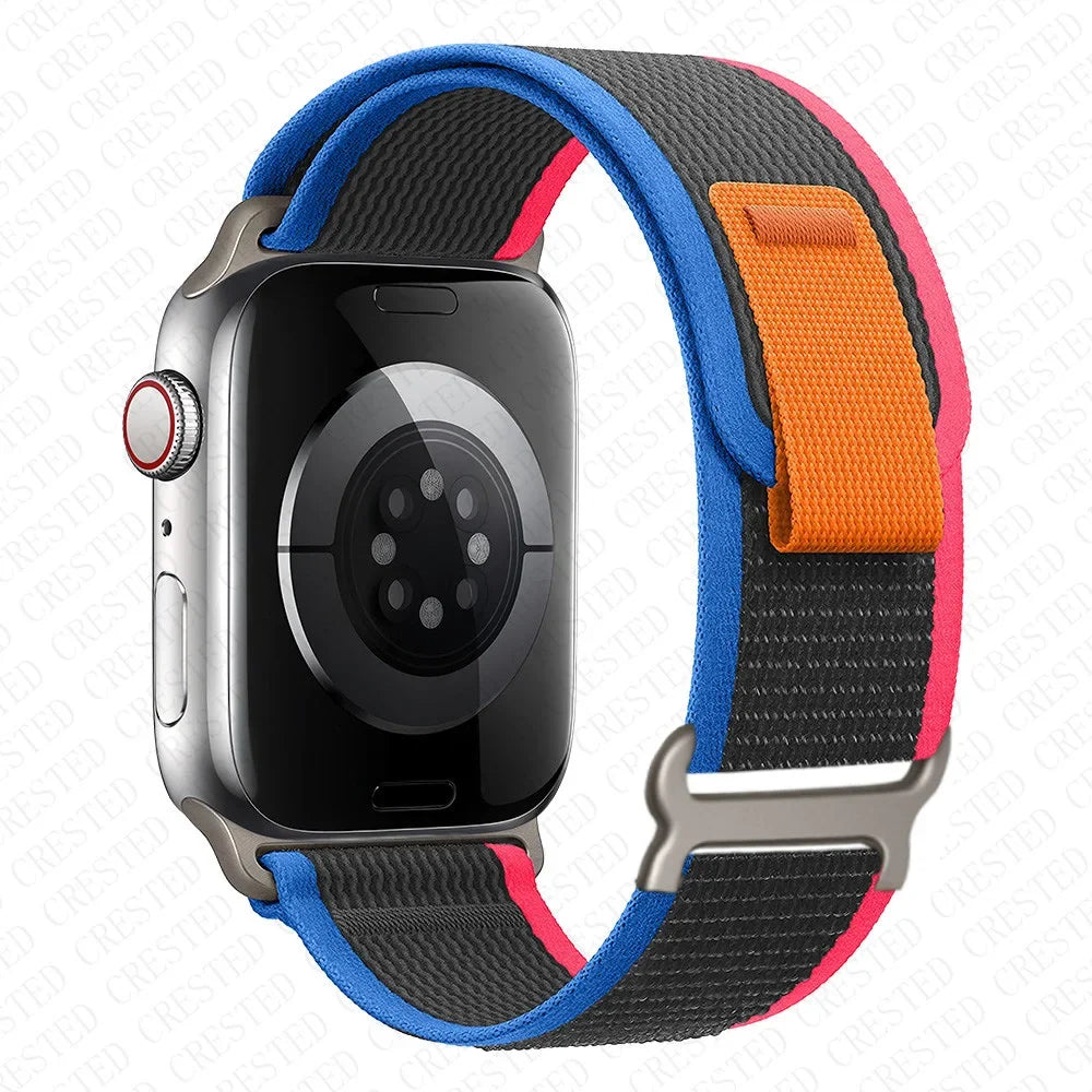Nylon Smartwatch Trail Loop Strap - Adjustable Sport Strap with Durable Buckle - Multicolored Active Wristband | Sansoti