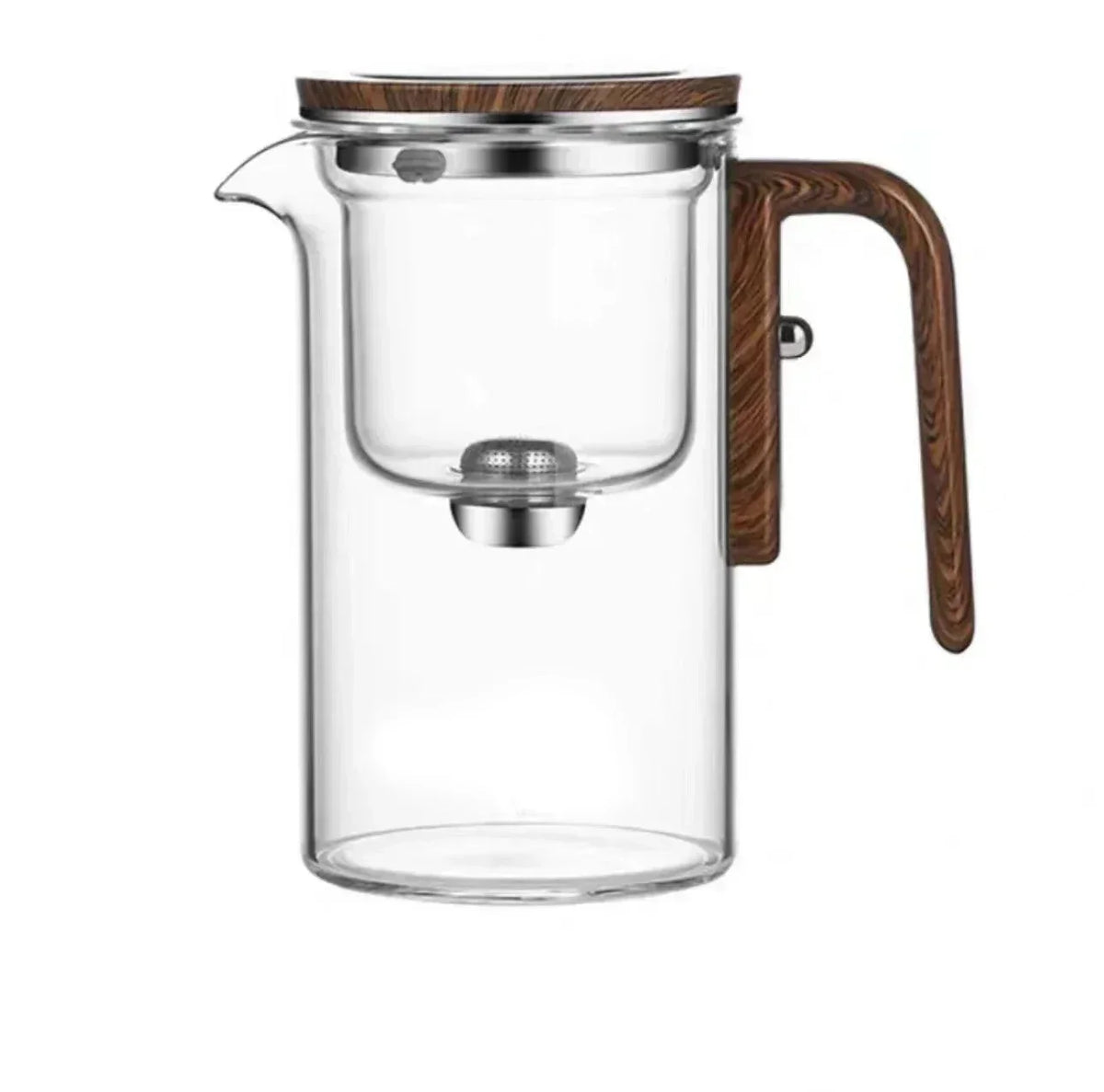 Glazen Theepot met Magnetisch Filtersysteem 520-720ml Hittebestendig Transparant voor Losse Thee Theezetten | Sansoti