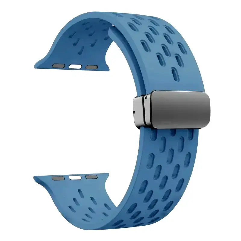 Breathable Magnetic Silicone Smartwatch Band 38-49mm Adjustable Wristband for Sports Active Daily Use | Sansoti