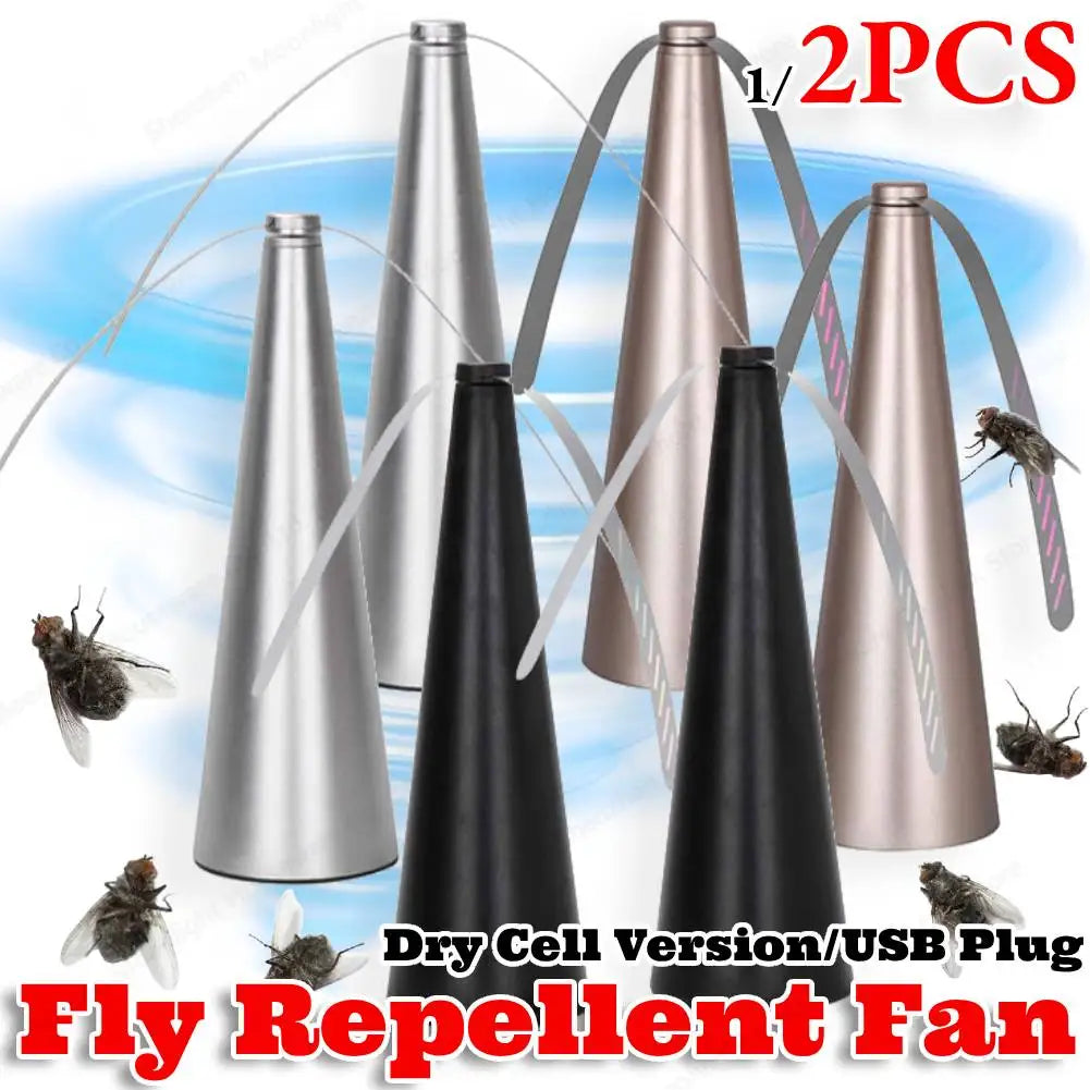 Table Fan with Holographic Wings to Repel Insects USB Battery Rechargeable for Outdoor Dining Patio | Sansoti