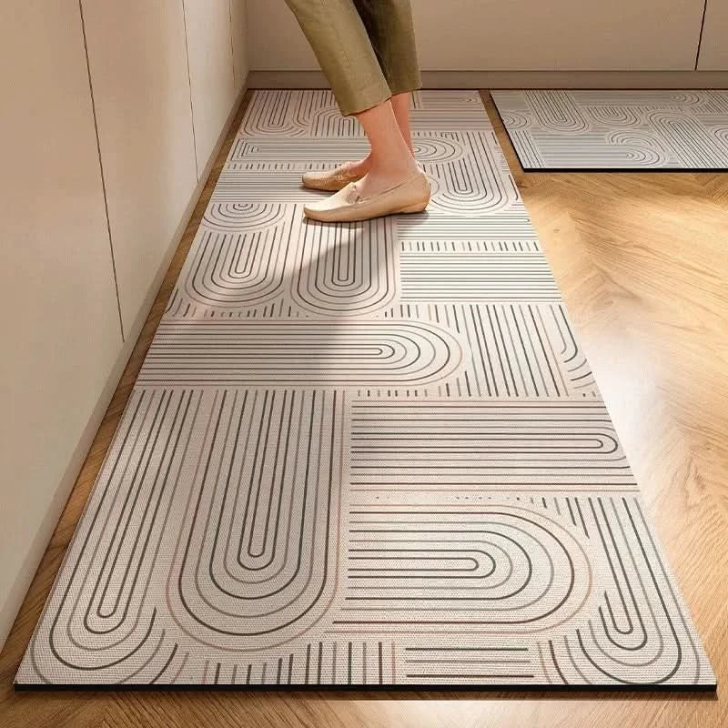 Keukenmat Antislip Minimalistisch Design Comfortabel Vloerafscherming Onderhoudsvriendelijk Elegant Waterafstotend | Sansoti