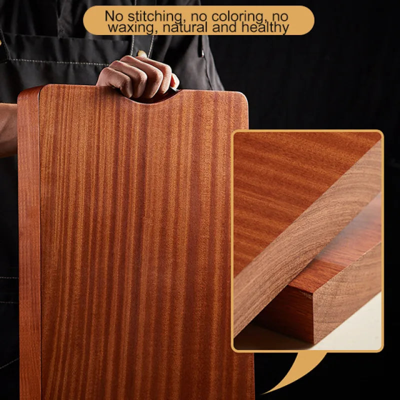 Planche à découper en bois rectangulaire antibactérienne et antifongique, en ébène, planche de cuisine, bloc de boucher professionnel | Sansoti