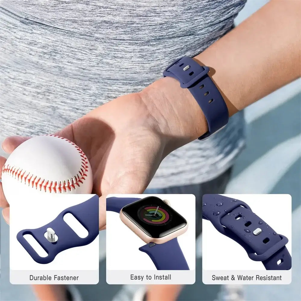 Water-Resistant Flexible Silicone Smartwatch Band Soft Watch Strap for Active Daily Use | Sansoti