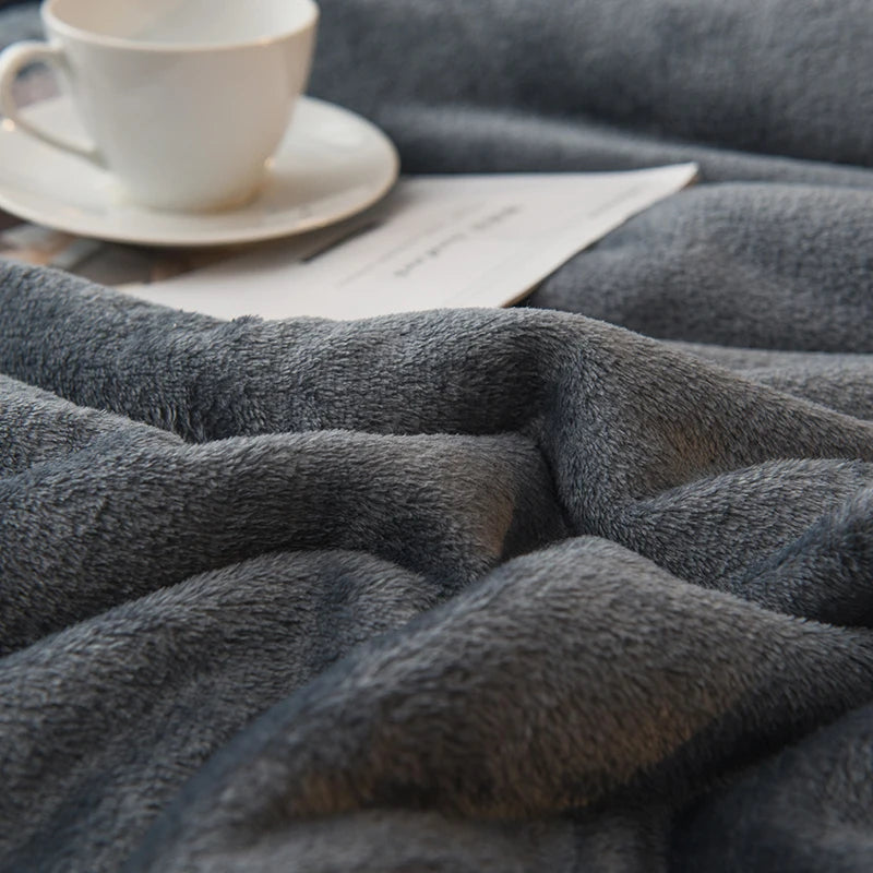 Wool Plaid Blanket | Warm & Soft | Double-Sided | For Bed, Sofa & Winter