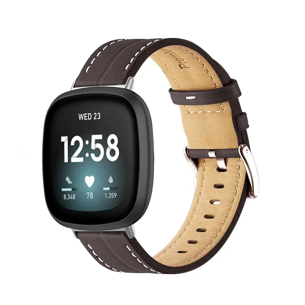 Bracelet de smartwatch en cuir réglable, bracelet de montre en cuir premium élégant, bracelet de remplacement, accessoire | Sansoti