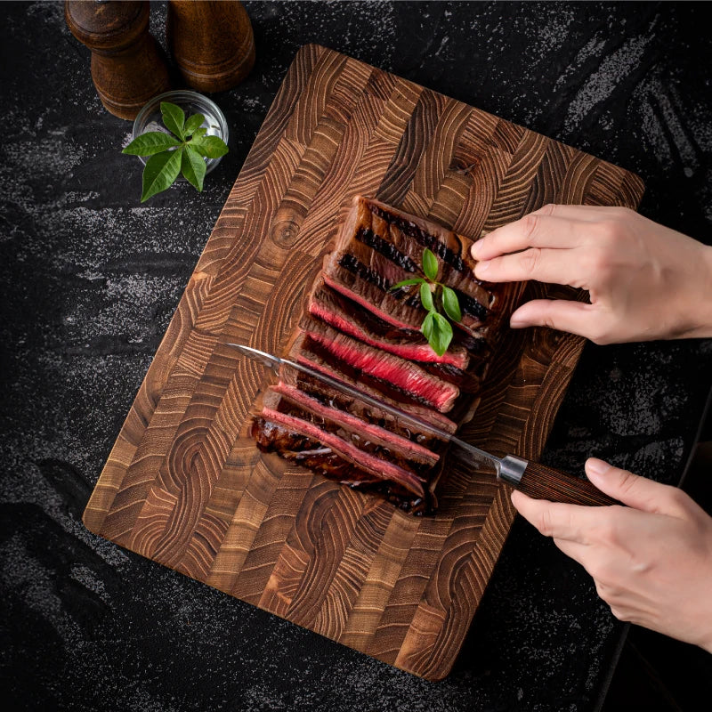 Teakhouten Snijplank Duurzaam Hout Keukenaccessoire Serveerplank Professionele Kookplank Groot Rechthoekig | Sansoti