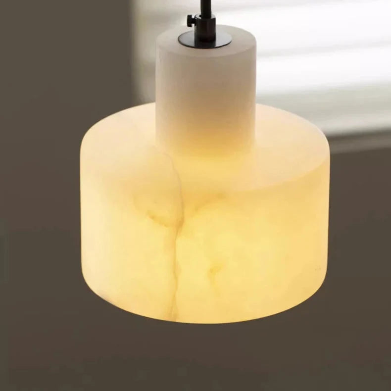 Pendant Light Alabaster Natural Stone Sphere Design 14-16 cm Ambient Lighting Living Room Dining Room Bedroom LED E27 | Sansoti