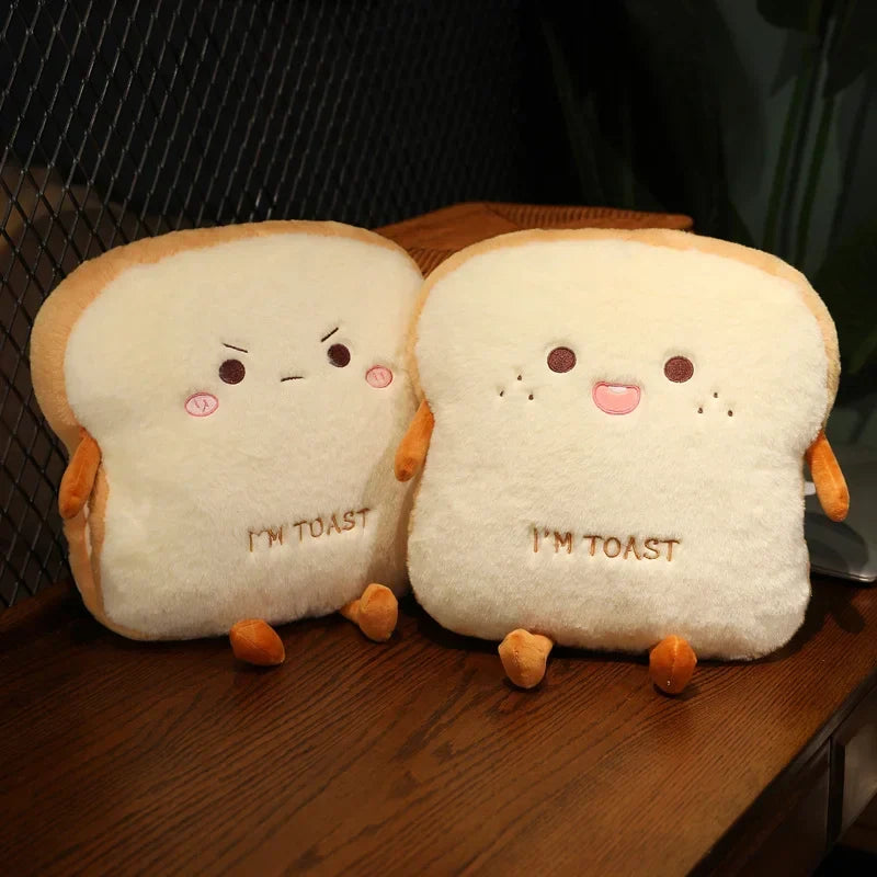 Poduszka-grzejnik do rąk Toast, pluszowa, unisex, 35x40cm, przytulna, ciepła, dekoracyjna, miękka, komfortowa, do salonu i sypialni | Sansoti