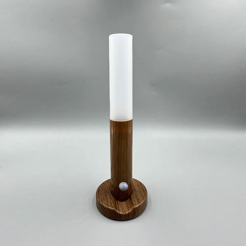 Rechargeable Night Light with Motion Sensor, Wooden Wall Lamp with Magnetic Mounting, Warm White LED Light for Bedroom | Sansoti
