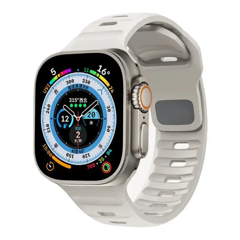 Soft-Fit Adjustable Waterproof Silicone Smartwatch Band Sport Casual Daily Use Watch Strap | Sansoti