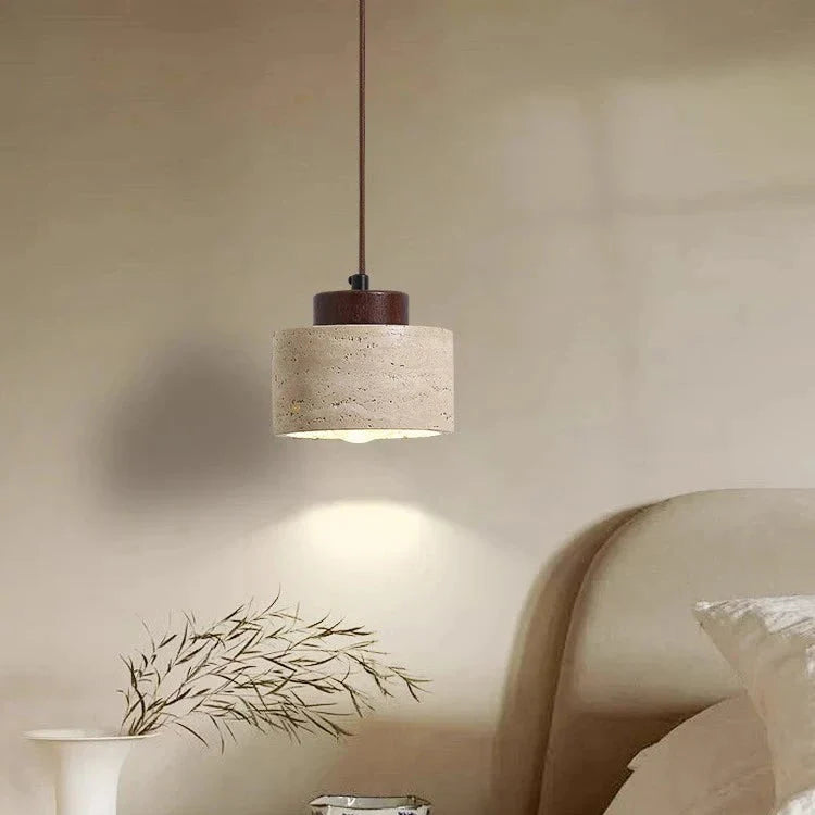 Wandlampe Marmor Alabaster Rund LED 3000K Travertin Nordic Design | Sansoti