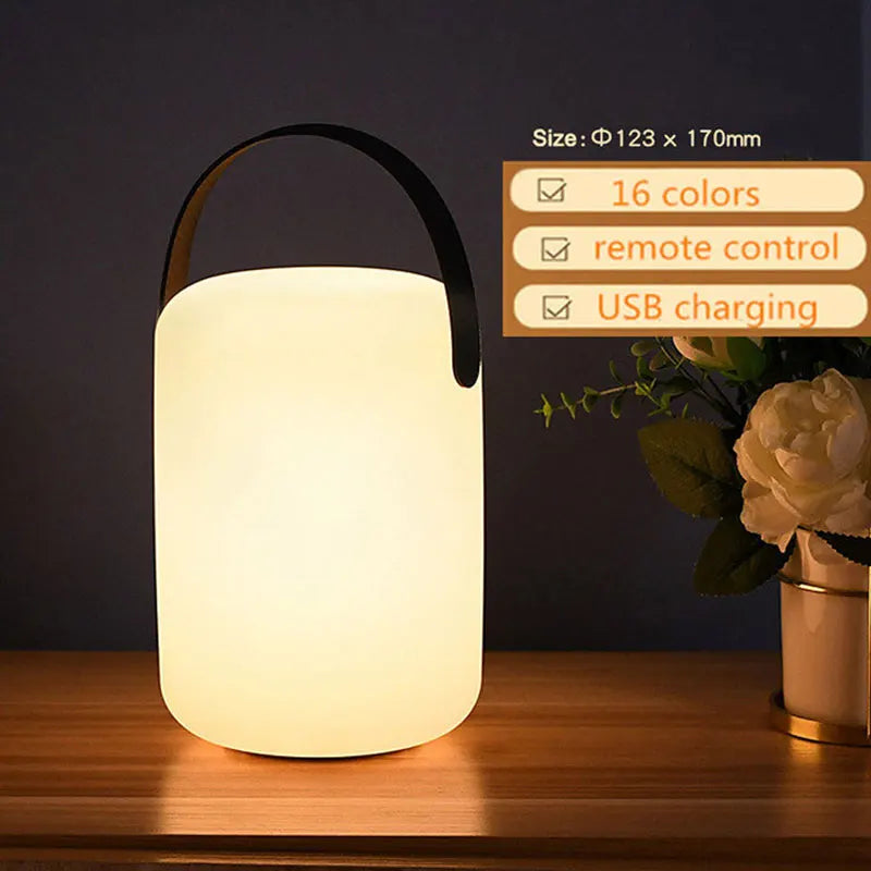 Wireless Outdoor LED Lamp with Remote Control and Timer - Waterproof Ambient Lighting with 8 Colors for Terrace and Garden | Sansoti