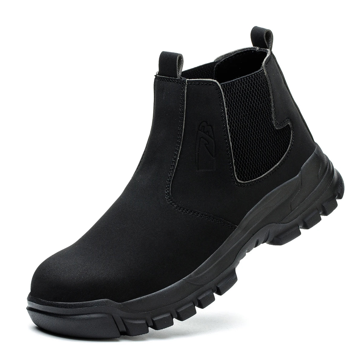 Arbeitsstiefel mit verstärkter Zehenkappe, wasserdicht, hoch, schwarz, braun, gelb, Sicherheitsschuh für Herren, robust und bequem | Sansoti