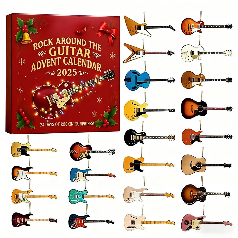 Muzikale Adventskalender 24 Vakjes Gitaarthema Mini Instrumenten Accessoires Kerst Aftellen Decoratie | Sansoti