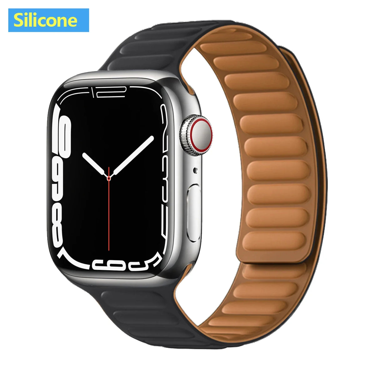 Leather Watch Band with Magnetic Closure 38-49mm Adjustable Smartwatch Accessory Wristband Stylish | Sansoti