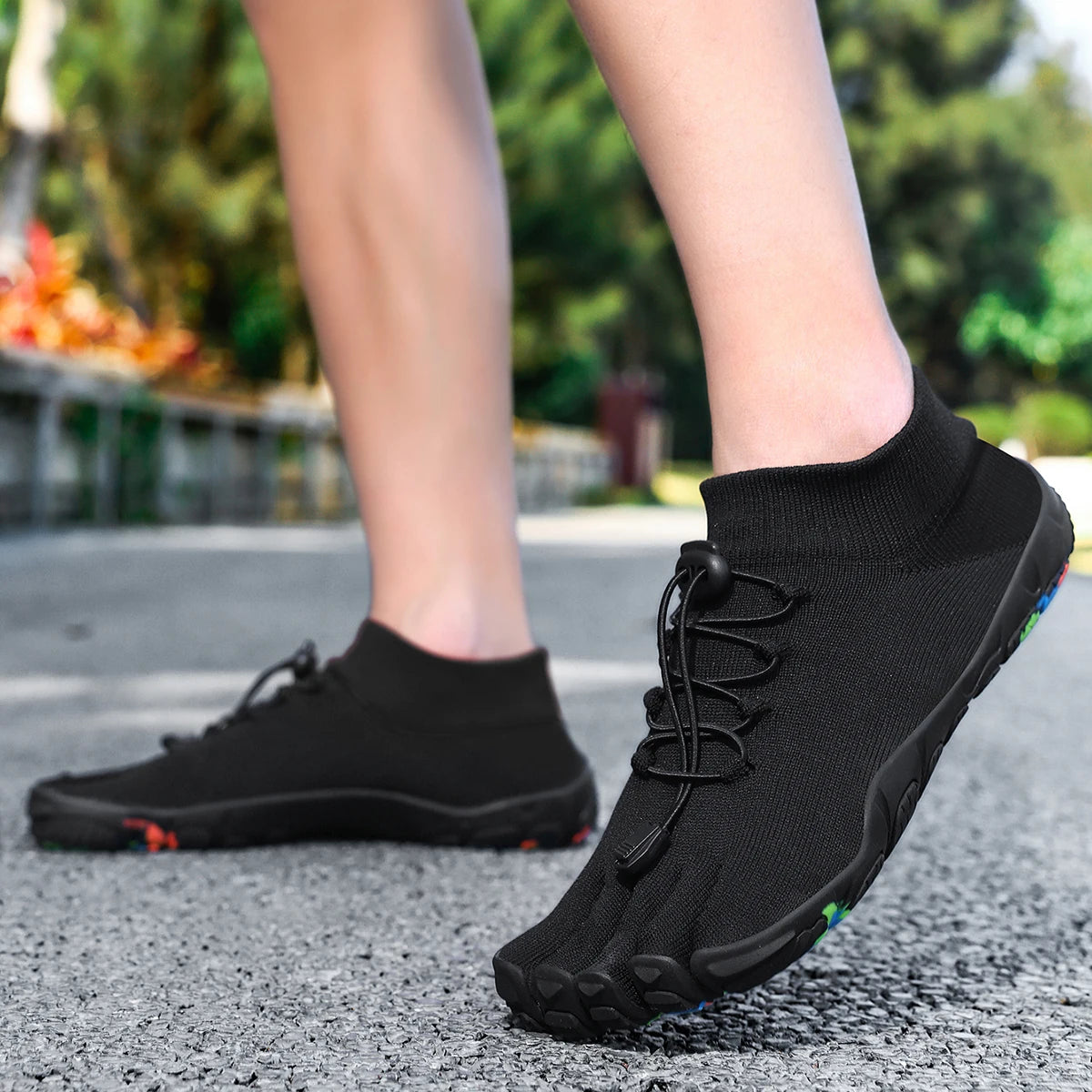 Chaussures aquatiques à compartiments pour les orteils, flexibles et adhérentes, pour la plage, le yoga, la natation, la course à pied et les sports nautiques, pour hommes | Sansoti