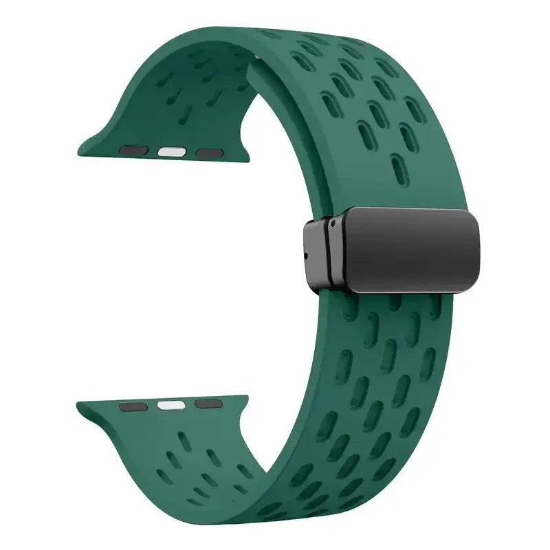 Breathable Magnetic Silicone Smartwatch Band 38-49mm Adjustable Wristband for Sports Active Daily Use | Sansoti