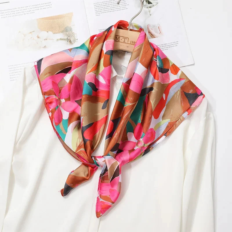 Vierkante Sjaal 70x70 cm Polyester Multifunctioneel Haarband Nekdoek Dames Vier Seizoenen Decoratief | Sansoti