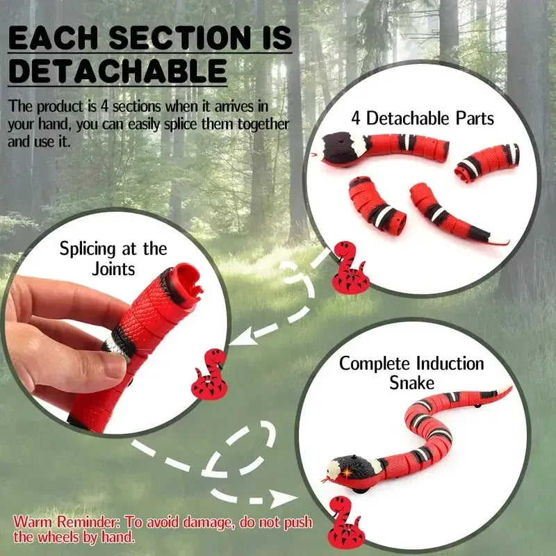 Electronic Interactive Snake Toy with Motion Sensor, USB Rechargeable, for Dogs, Cats, and Pets | Sansoti