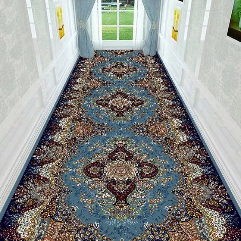 Runner rug Non-Slip Hallway Rug Polyester Washable Decorative Persian Pattern for Entryway Balcony Corridor | Sansoti