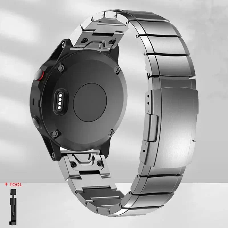 Stalen Horlogeband met Snelsluiting voor Smartwatch 22mm 26mm Verstelbaar Metalen Polsband Universeel | Sansoti