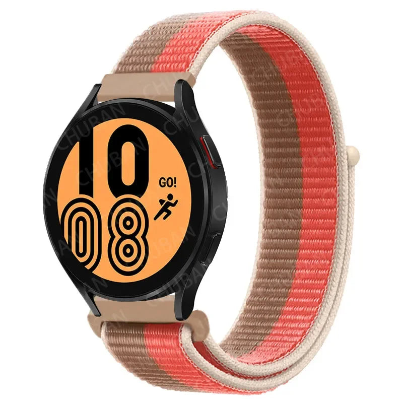 Nylon Sport Strap for Smartwatch 20mm 22mm Breathable Lightweight Loop Wristband Adjustable Training Fitness | Sansoti