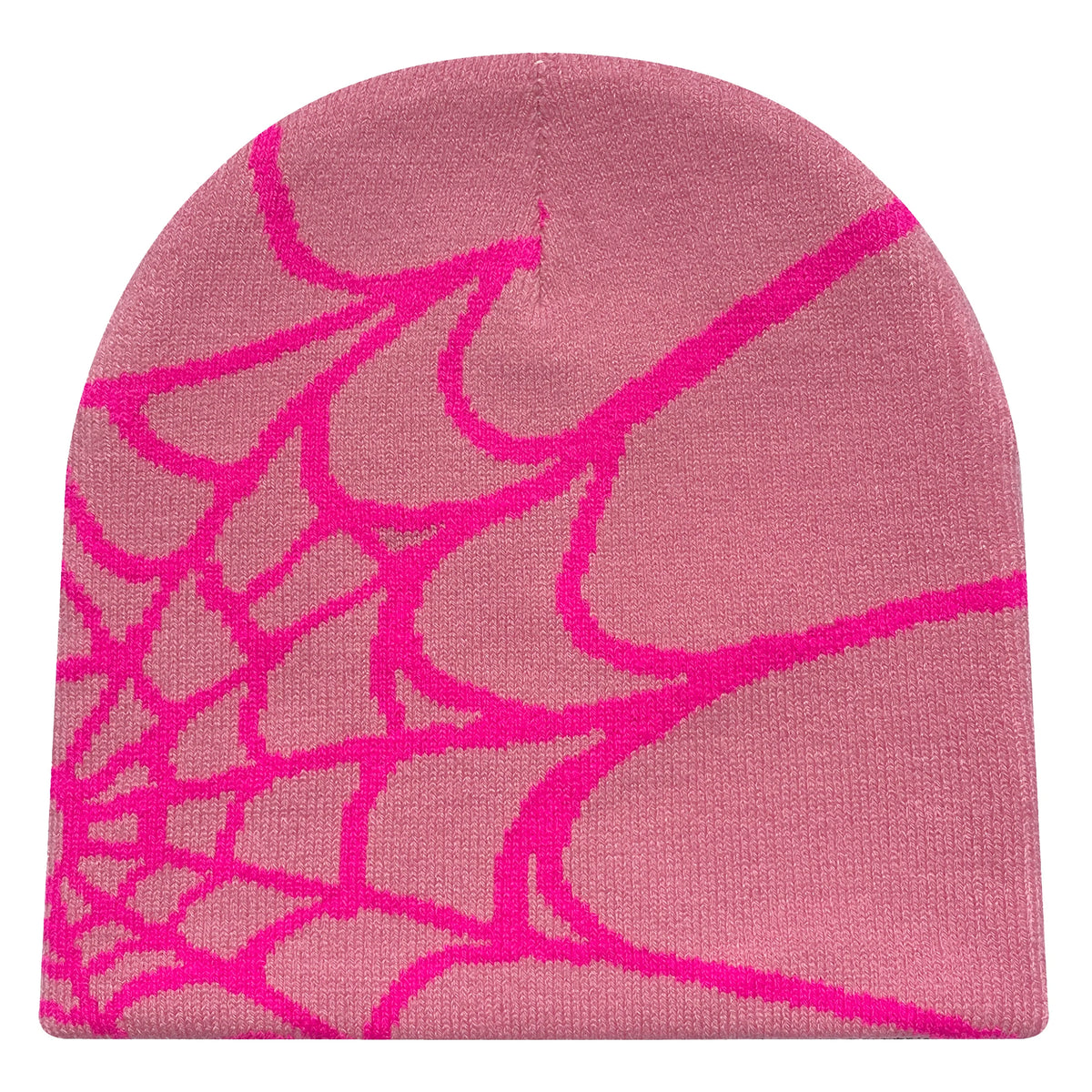 Knitted Beanie with Spiderweb Pattern Unisex Winter Hat Warm Acrylic Outdoor Sports Headwear Beanie Fashion Accessory | Sansoti