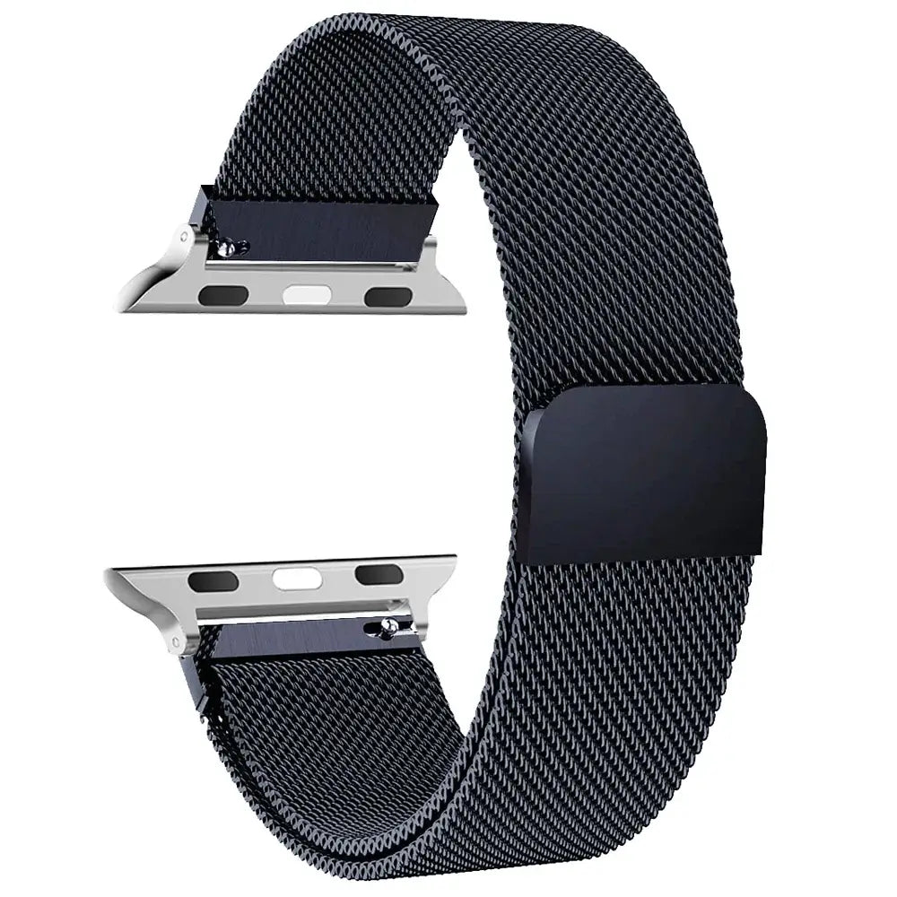 Magnetisches Uhrenarmband aus Edelstahl-Mesh, verstellbar, Smartwatch-Zubehör, 38–49 mm, universell | Sansoti