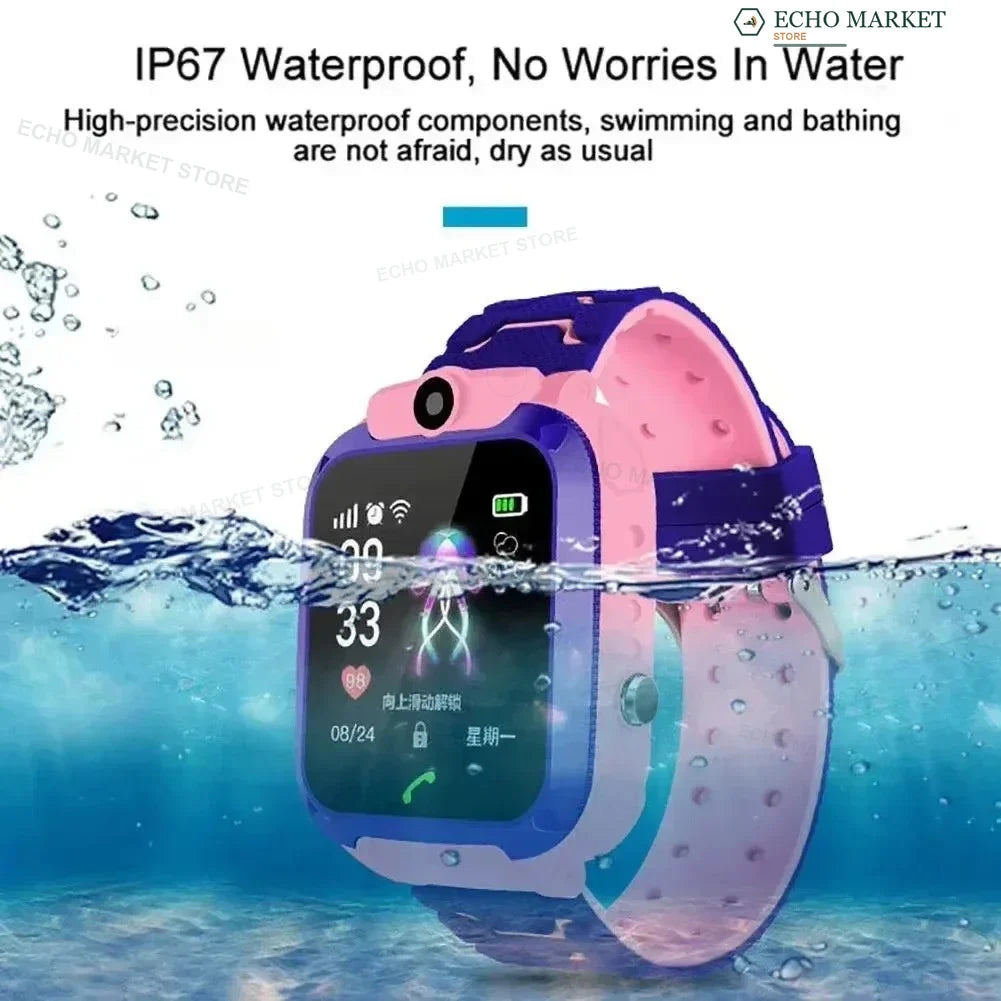Waterproof Kids' Smartwatch with GPS Tracking, SOS Function and Parental Control for Android and iOS Safety | Sansoti