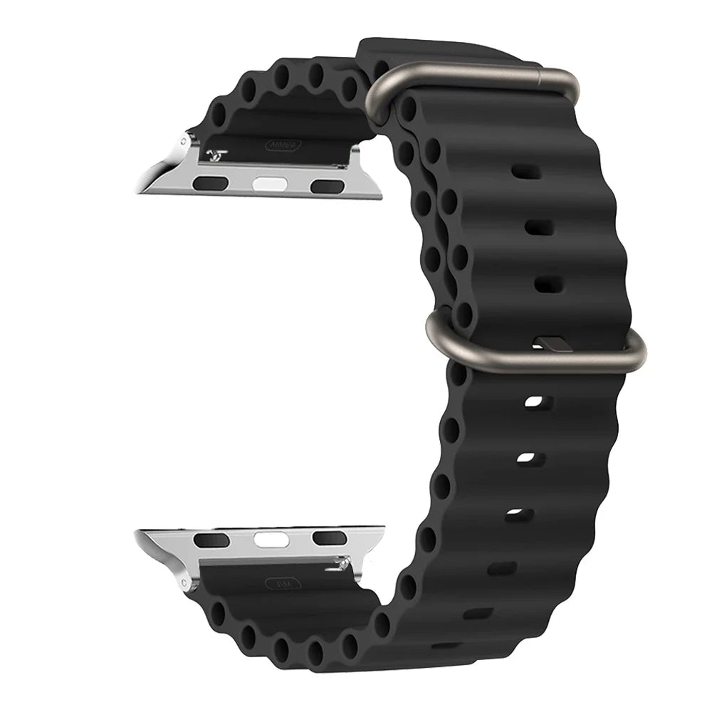 Water-Resistant Breathable Silicone Smartwatch Band Unisex Watch Band Sports Band Replacement Wristband | Sansoti