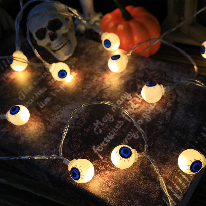 LED Halloween String Lights with Figures 150cm 10 Lights Spooky Mood Lighting Decoration for Parties | Sansoti