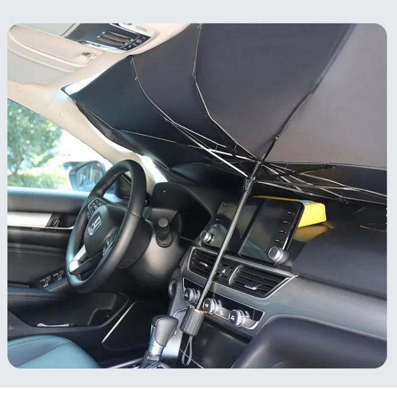 Foldable Car Windshield Sun Shade Parasol UV Protection Sunshield Heat Reflection Compact Storage | Sansoti
