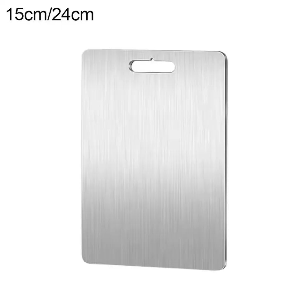 Stainless Steel Cutting Board, Double-Sided, Food-Safe 316 Steel, Hygienic, for Slicing Fruit, Meat, and Vegetables | Sansoti