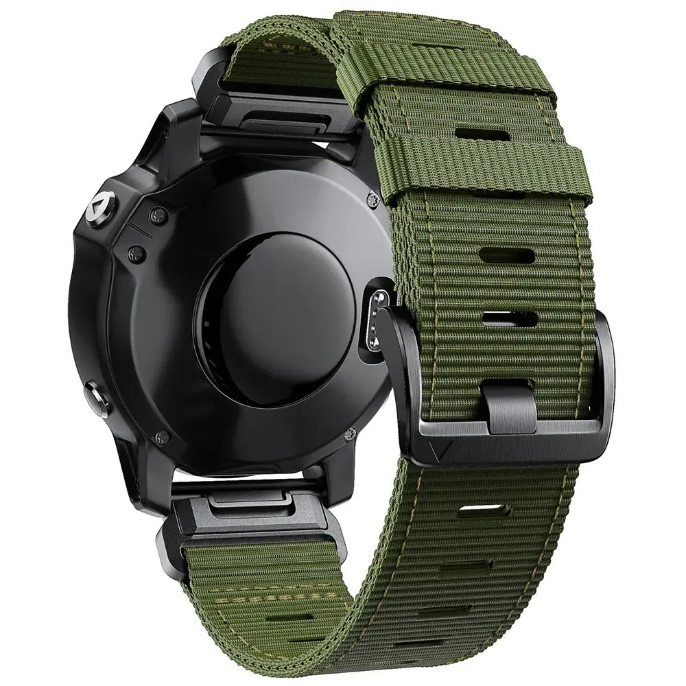 Tactical Nylon Watchband QuickFit 22mm 26mm Smartwatch Replacement Sports Outdoor Wristband Breathable Comfortable | Sansoti