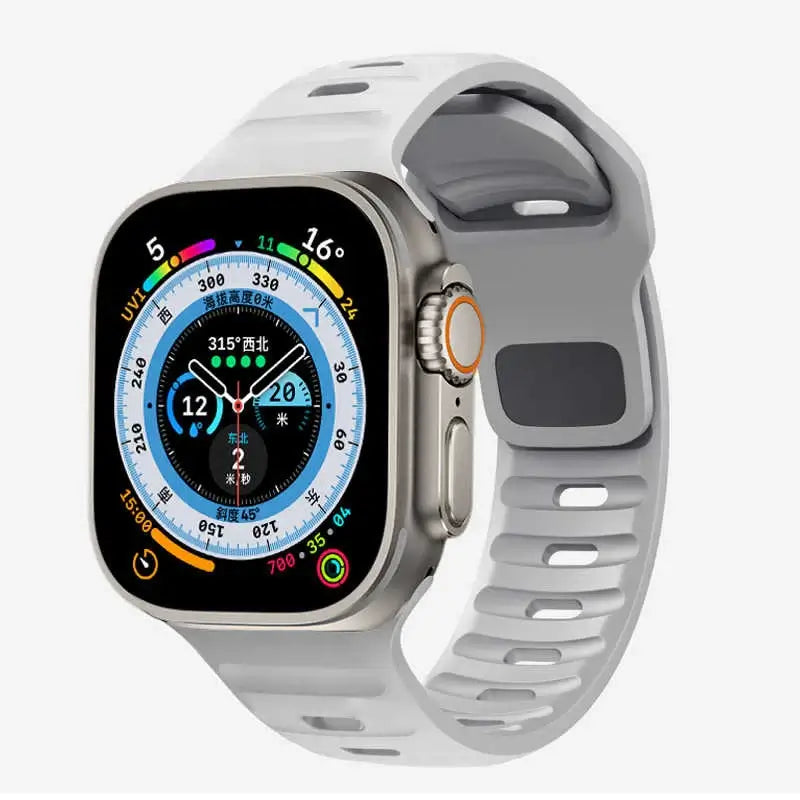 Soft-Fit Adjustable Waterproof Silicone Smartwatch Band Sport Casual Daily Use Watch Strap | Sansoti