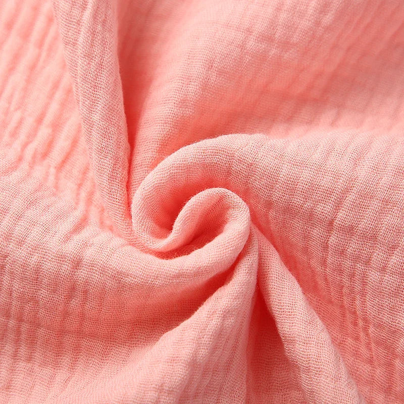Musselin-Babydecke aus Bio-Baumwolle mit Rüschen 100x120cm Pucktuch für Neugeborene Unisex Vier Jahreszeiten | Sansoti