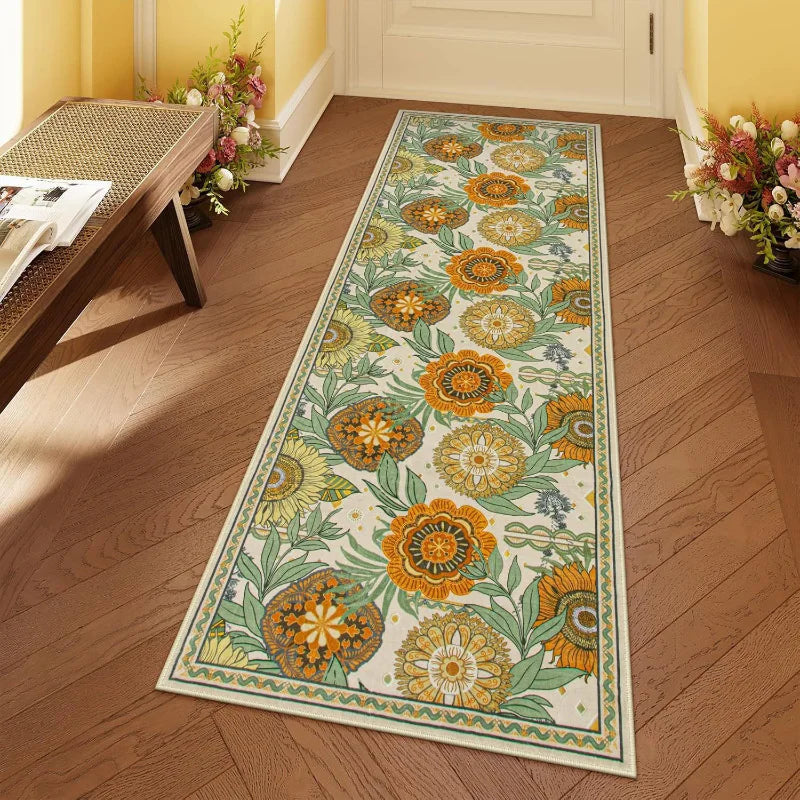 Geometrischer Läufer Rosa 80-500cm Rutschfest aus Polyester für Flur, Eingangsbereich, Veranda und Treppen | Sansoti
