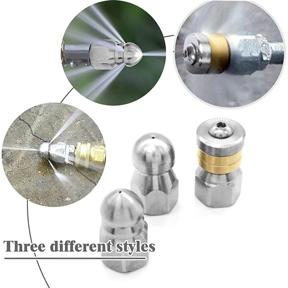 High-Pressure Sewer Cleaning Hose 10-30 Meters Rotating Head Drain Unclogger Pressure Washer Outdoor Sewer | Sansoti